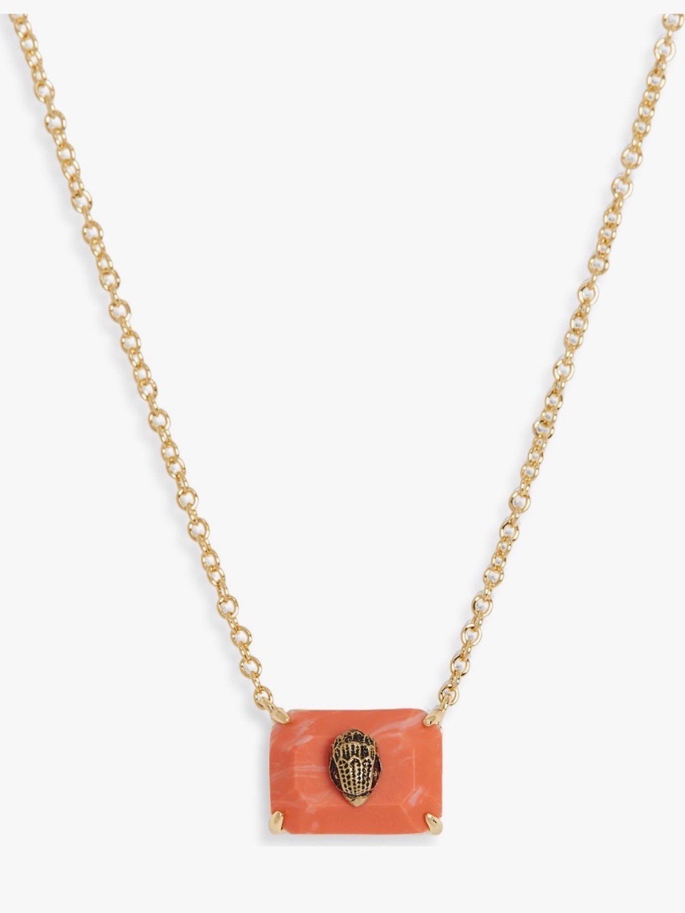 Kurt Geiger London Emerald Cut Turquoise Eagle Pendant Necklace